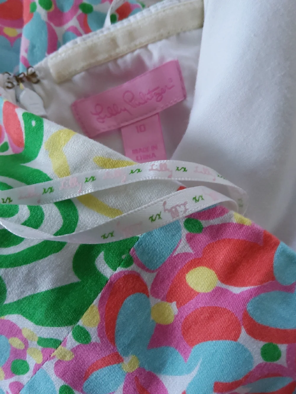 Lilly Pulitzer Blossom Pink, Green Strapless Dress Size 10 - Picture 2 of 7
